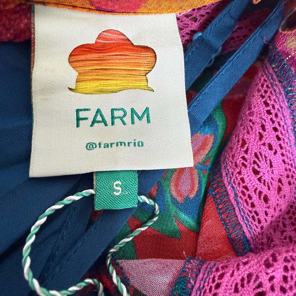 FARM Rio Multicolor Floral Maxi Dress in Red, Pink, Orange, Blue & Green - Picture 4 of 13